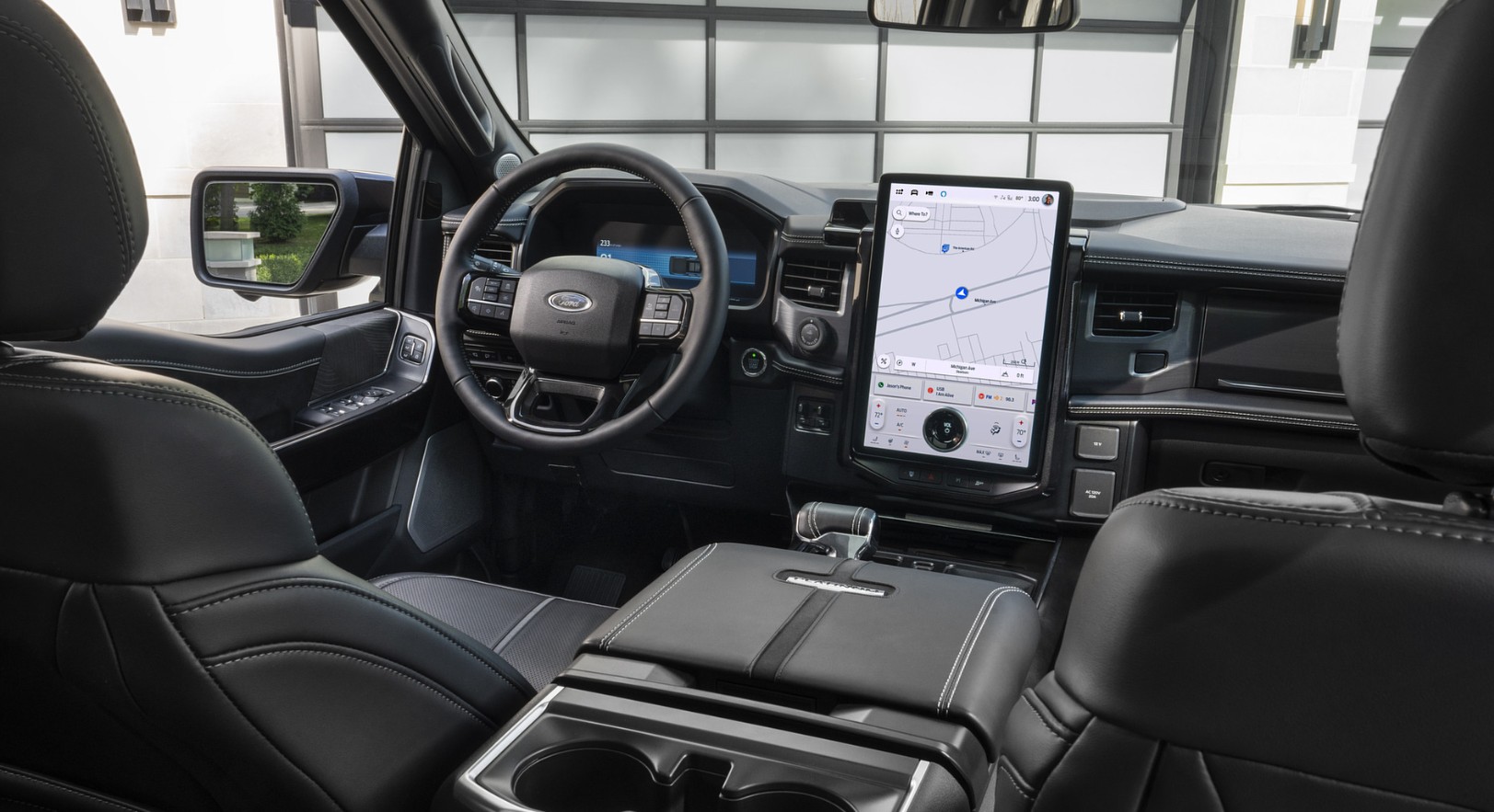 2027 Ford F-150 Lightning Platinum Black Interior